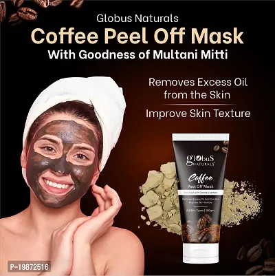 Natural Brightening  Glow Peel Off Mask Combo - Coffee Peel Off Mask  Gold Peel Off Mask- Set Of 2-thumb3