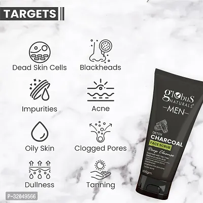 Anti Pollution  Anti Acne Charcoal Face Scrub, Set of 2, 100 g-thumb3