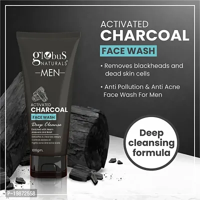 Natural Charcoal Men Face Wash  Facial Kit Combo, Anti Pollution Formula, For Normal To Oily Skin-thumb4