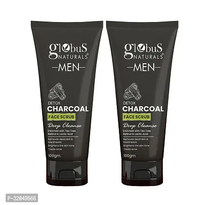 Anti Pollution  Anti Acne Charcoal Face Scrub, Set of 2, 100 g-thumb0