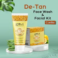 Natural De Tan Face Wash  Facial Kit Combo, Tan Removal Formula, For All Skin Types-thumb1