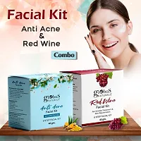 Natural Facial Kit Combo-Oil Control Anti Acne  Wrinkle Control Red Wine Facial Kit, For All Skin Types-thumb1