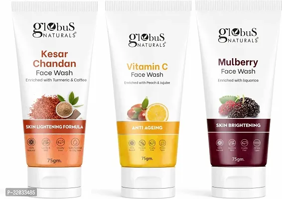 Mulberry, Kesar Chandan  Vitamin C Face wash, Set of 3, 225g-thumb0