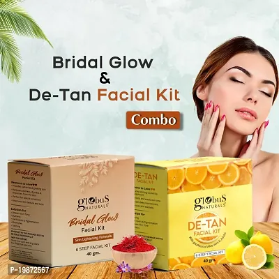 Natural Facial Kit Combo-Skin Lightening Bridal Glow  Tan Removal De-Tan Facial Kit, For All Skin Types-thumb2