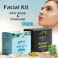 Natural Facial Kit Combo-Oil Control Anti Acne  Deep Cleansing Charcoal Men Facial Kit, For All Skin Types-thumb1