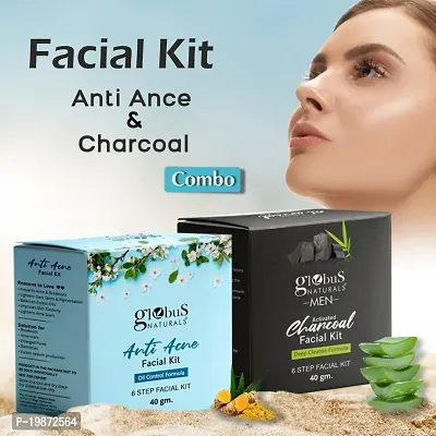 Natural Facial Kit Combo-Oil Control Anti Acne  Deep Cleansing Charcoal Men Facial Kit, For All Skin Types-thumb2