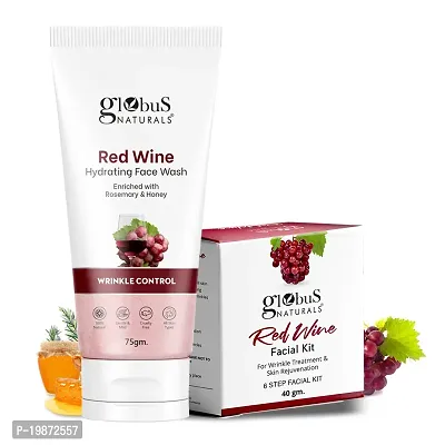 Natural Red Wine Face Wash  Facial Kit Combo, Anti Ageing Formula, For All Skin Types-thumb0