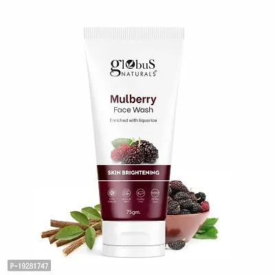 Globus Naturals Mulberry Fairness Face Wash For Even Skin Tone, Deep Cleansing Moisturizing  Nourishing, Natural  Ayurvedic Formula, Chemical Free, Cruelty Free, Suitable For All Skin Types, 75 gm-thumb0