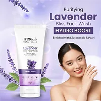 Globus Naturals Purifying Lavender Face Wash, Enriched With Niacinamide  Pearl, Hydro Boost Formula, Natural, Gentle  Mild, Suitable Normal to Dry Skin, 75 gm-thumb2