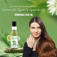 CareVeda Bhringraj Hair Oil, Enriched with Coconut and Til Oil Suitable For All Hair Types 100ml-thumb3