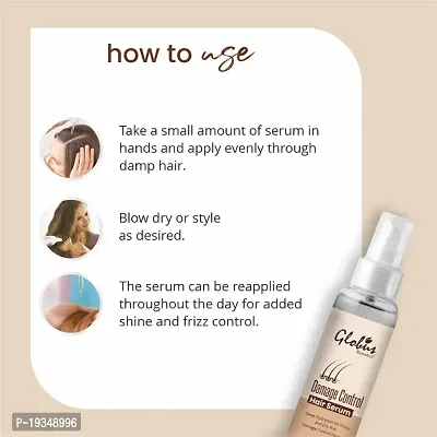 Globus Remedies Damage Control Hair Serum, For Frizzy Hair, Smoothens Rough Ends, Adds Instant Shine,100ml-thumb2