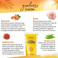 Globus Remedies Glosika Sunscreen Lotion, SPF 50 PA+++ Up to 12 hrs Protection with almond  Rose Extract, Suitable For All Skin Types, 100 gm-thumb3