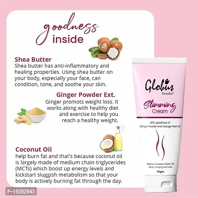 Globus Remedies Ayurvedic Slimming Cream For Body Shaping, Toning  Inch Loss, With Ginger Oil  Orange Peel, For Men  Women 50 gm-thumb4