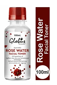 Globus Remedies Ayurvedic Rose Water Facial Toner with Goodness of Saffron, Aloe Vera  Sandalwood, 100 ml-thumb1