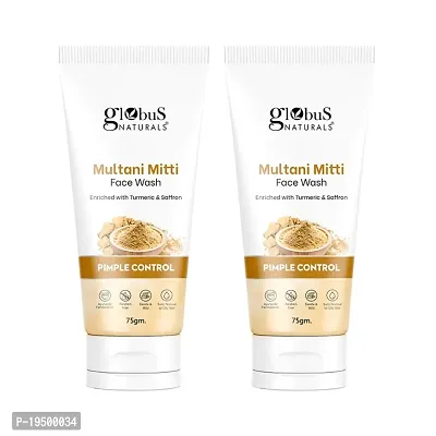 Globus Naturals Multani Mitti Face Wash, Enriched With Turmeric  Saffr