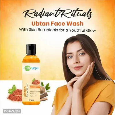 CareVeda Radiant Rituals Ubtan Face Wash with Skin-Renewing Botanicals for a Youthful Glow, Suitable For All Skin Types, 100gm-thumb2