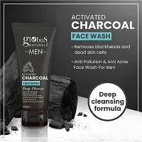 Globus Naturals Anti Pollution  Anti Acne Charcoal Face Wash, Detoxifying Cleanser, Fights Pollution and De-Tans skin, For Men with Oily  Acne Prone Skin, 100 gms-thumb1