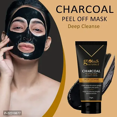 Charcoal Peel Off Mask, Deep Cleanse, 75gm-thumb2