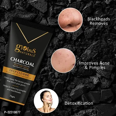 Charcoal Peel Off Mask, Deep Cleanse, 75gm-thumb3