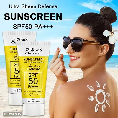 Sunscreen with Ultra Sheen Defense, SPF 50 PA+++, UVA  UVB Protection, Set of 2, 50gm-thumb4