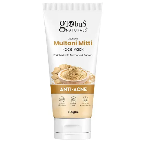 Anti Acne Multani Mitti Face Pack, For Oily  Acne Prone Skin, 100 gm