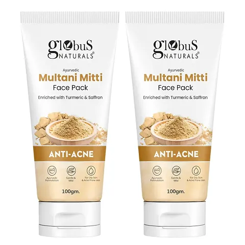 Anti Acne Multani Mitti Face Pack, For Oily  Acne Prone Skin, Set of 2, 100 gm