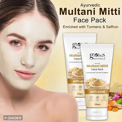 Anti Acne Multani Mitti Face Pack, For Oily  Acne Prone Skin, Set of 2, 100 gm-thumb4