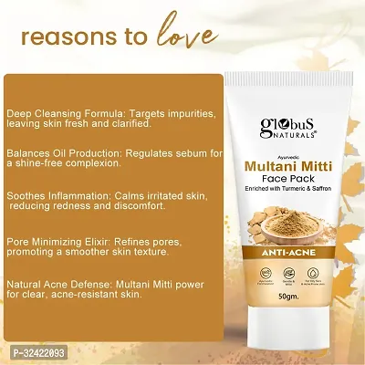 Anti Acne Multani Mitti Face Pack, For Oily  Acne Prone Skin, 50 gm-thumb4