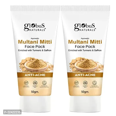 Anti Acne Multani Mitti Face Pack, For Oily  Acne Prone Skin,  Set of 2, 50 gm