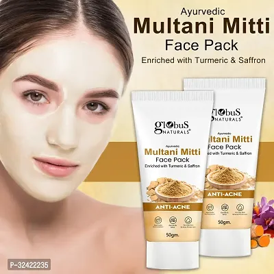 Anti Acne Multani Mitti Face Pack, For Oily  Acne Prone Skin,  Set of 2, 50 gm-thumb4