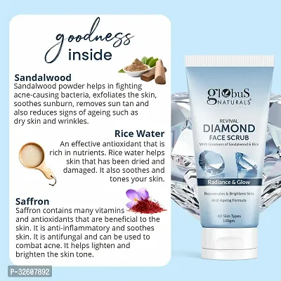 Diamond Face Scrub For Deep Pore Cleansing  Skin Lightening 100gm-thumb4