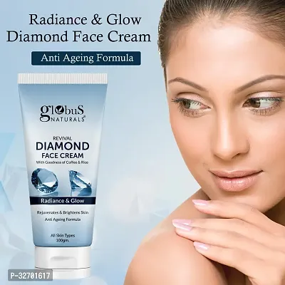 Diamond Face Cream, For Soft  Glowing Skin, Even Tones Skin, 100gm-thumb2