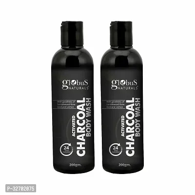 Activated Charcoal Body Wash For Deep Cleansing  Refreshing Bath Experience, Set of 2, 200gm-thumb0