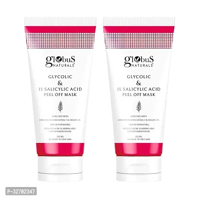 Glycolic  1% Salicylic Acid Anti Acne Peel Off Mask, Set of 2, 100gm-thumb0