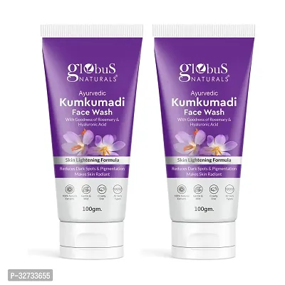 Ayurvedic Kumkumadi Skin Lightening Face Wash, Set of 2, 100gm-thumb0