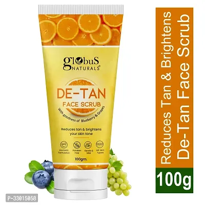 De Tan Face Scrub, Tan Removal, Anti Pollution  Oil Control Formula, 100gm