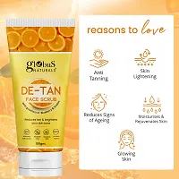 De Tan Face Scrub, Tan Removal, Anti Pollution  Oil Control Formula, 100gm-thumb2