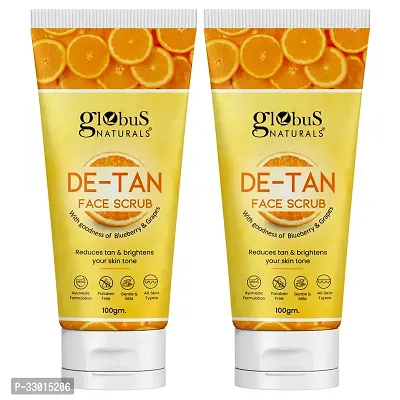 De Tan Face Scrub For Tan Removal, Anti Pollution  Oil Control Formula, Set of 2, 100gm