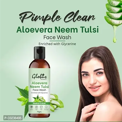 Aloe vera Neem Tulsi Enriched With Glycerin  Oil Control Formula, Set of 3, 75gm-thumb4