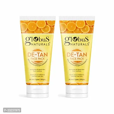 De Tan Face Pack Tan Removal, Anti Pollution  Oil Control Formula, Set of 2, 100gm