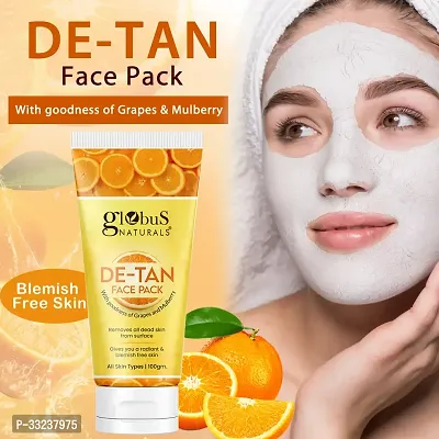 De Tan Face Pack Tan Removal, Anti Pollution  Oil Control Formula, Set of 2, 100gm-thumb2