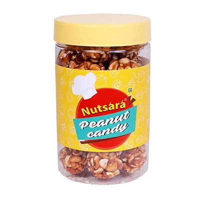 Nutsara Peanut Gud Chikki Balls Candy Made with Jaggery , Traditional Indian Sweets kadalai mittai - healthy snack 250 gm (Jar Pack)