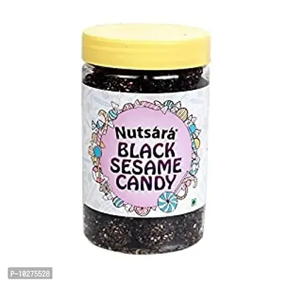 Nutsara Black Till Chikki Candy Made with Jaggery , Black Sesame Gud Laddu - Traditional Indian Sweets , healthy snack 200 gm (Jar Pack)-thumb0