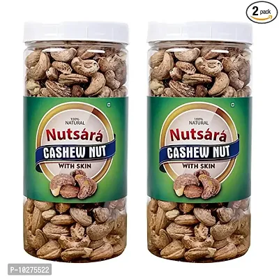 Nutsara Premium Whole Cashew nuts with Skin - Unpeeled NW kaju ( 1kg )-thumb0