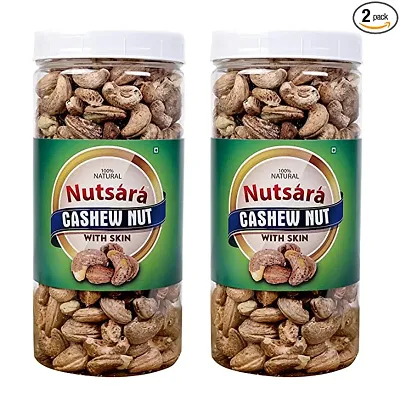 Nutsara Premium Whole Cashew nuts with Skin - Unpeeled NW kaju ( 1kg )