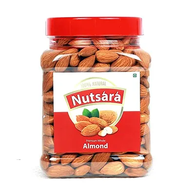 Nutsara Premium Whole Almond / Badam 500GM
