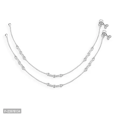 Shimmering Metal Anklets For Women