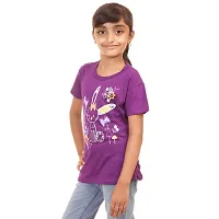 Amara Trendy Purple Cotton Printed Casual Top For Girls-thumb1