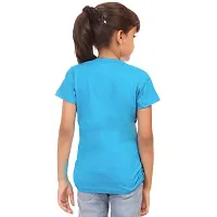 Amara Trendy Blue Cotton Printed Casual Top For Girls-thumb2