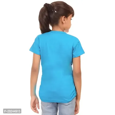 Amara Trendy Blue Cotton Printed Casual Top For Girls-thumb3